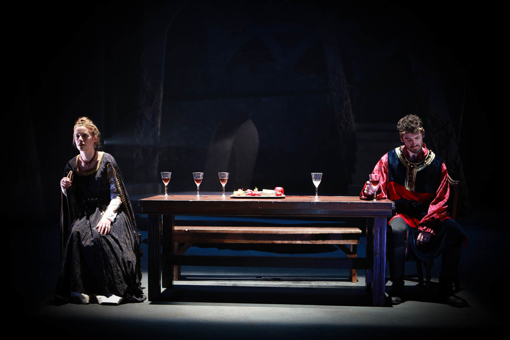 Rigel Harris '16 (Lady Macbeth) and Woodrow Proctor '16 (Macbeth). Photo Credit: Sue Kessler